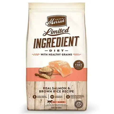 Merrick Limited Ingredient Diet With He althy Grains Recette de vrai saumon et de riz brun