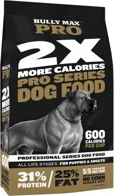 Bully Max 2X Calorie Dry Dog Food PRO סדרת