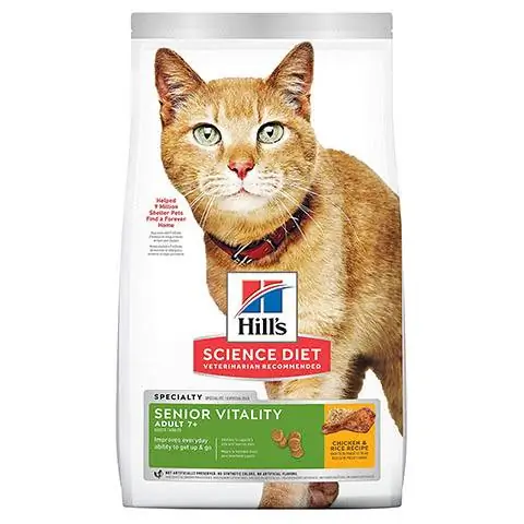 Hill's Science Diet Dewasa 7+ Makanan Kucing Kering Vitalitas Senior