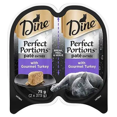 Dine Perfect Portions Wet Cat Food Pate ไก่งวง