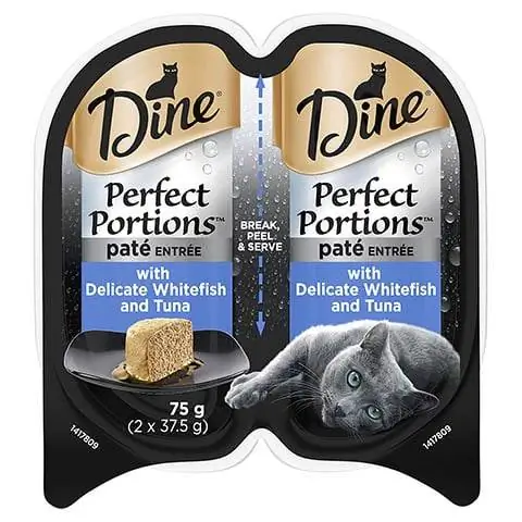 Jedzte perfektné porcie Mokré krmivo pre mačky Pate Whitefish