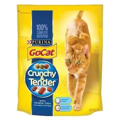 Cat Crunchy және Tender Лосось және тунец өтіңіз