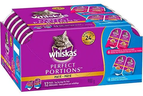 Whiskas Perfect Partions انتخاب غذاهای دریایی غذاهای مرطوب