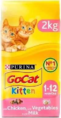 Go-Cat Kitten Alimento para gatos con Pollo, Leche y Verduras