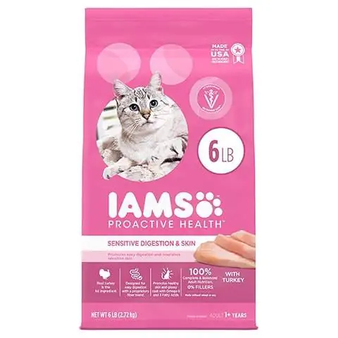 Iams Proactive He alth сезімтал ас қорыту және теріге арналған құрғақ мысық тамағы