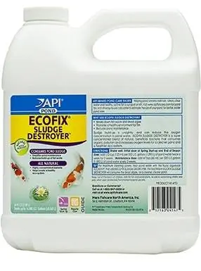 API Pond ECOFIX מנקה חיידקים, מטהר מים ומסיר בוצה.