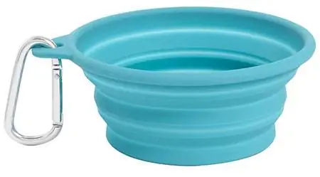 Frisco Silicone Collapsible Travel Bowl dengan Karabiner, 1,5 Cangkir