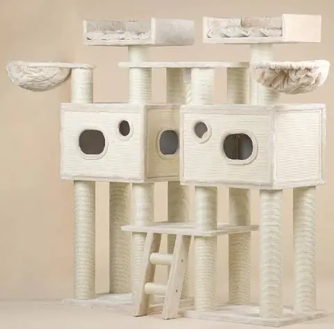 RHRQuality Cat Tree לחתולים גדולים XXL Royal Cat Palace