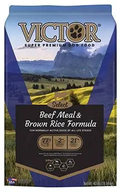 Victor Select Beef Meal & Brown Rice Makanan Anjing Kering