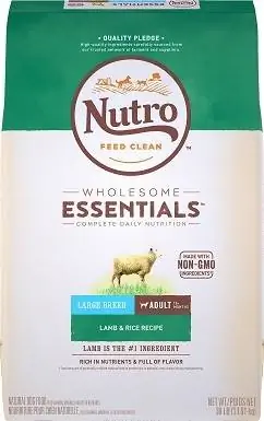 Nutro Wholesome Essentials Trockenfutter für ausgewachsene Hunde mit Lamm- und Reisrezept für große Rassen