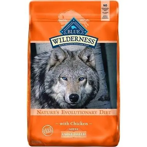 Blue Buffalo Wilderness Large Breed Chicken Recipe Cibo per cani secco senza cereali