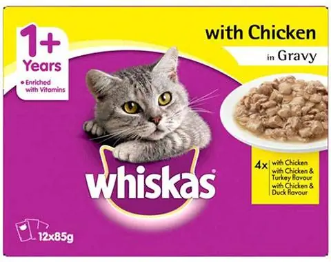 Mokra hrana za odrasle mačke Whiskas Chicken in Gravy Variety