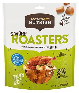 Rachael Ray Nutrish Savory Roasters Rezept für Hundesnacks mit getreidefreiem, gebratenem Hühnchen