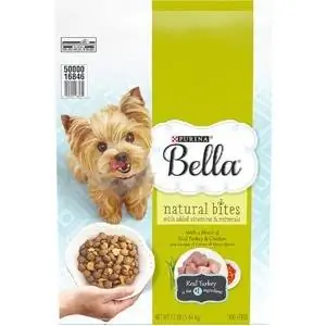 Purina Bella Natural Bites Nrog Blend ntawm Tiag Qaib ntxhw & Qaib