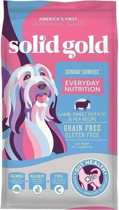 Solid Gold Sunday Sunrise Grain-Free Natural Lamb, มันเทศ และ pea dog food