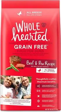 WholeHearted Grain Free All Life Stages Формула с говядиной и горохом Сухой корм для собак