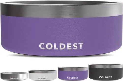 Coldest Dog Bowl - Boluri izolate antiderapante din oțel inoxidabil pentru câini