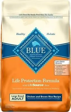 7Blue Buffalo Life Protection Formule pro dospělé kuře a hnědá rýže pro velké plemeno Recept na suché krmivo pro psy