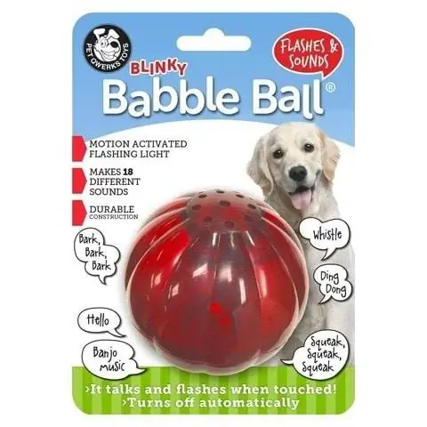 Pet Qwerks BLBB1 Babble Ball Dog Toy