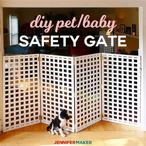 DIY Pet Gate:Baby Gate, por Jennifer Maker