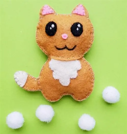 PELUCHE CHAT EN FEUTRE DIY