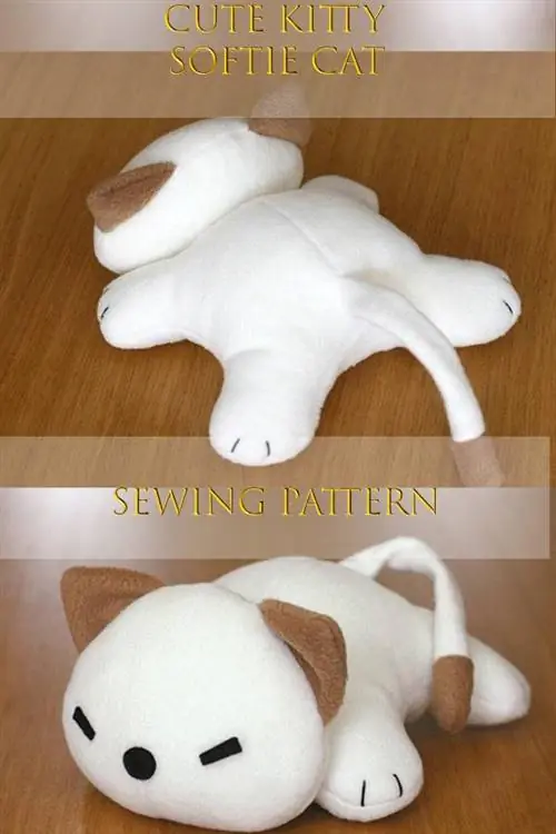 الگوی دوخت گربه CUTE KITTY SOFTIE DIY