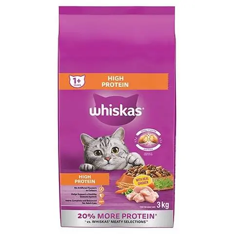 Makanan Kucing Kering Protein Tinggi Whiskas