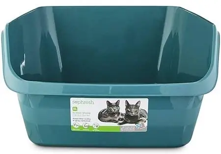 Marca Petco - So Phresh Teal Scatter Shield Caixa d'esquena alta per a gats