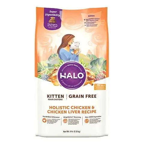 Halo Holistic Chicken & Liver Receta Alimento para gatitos