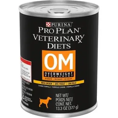 Purina Pro Plan Diet Hewan OM Manajemen Kegemukan Makanan Anjing Basah