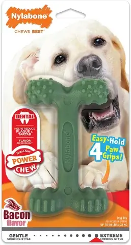 Nylabone Power Chew Easy-Hold Becon Flavor Dog Dental Chew Toy