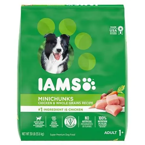 Iams Adult MiniChunks Small Kibble kõrge valgusisaldusega koerakuivtoit