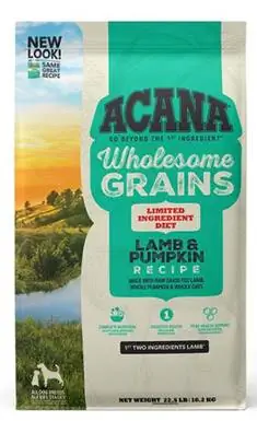 Acana Singles + Wholesome Grains LID ცხვრის და გოგრის რეცეპტი