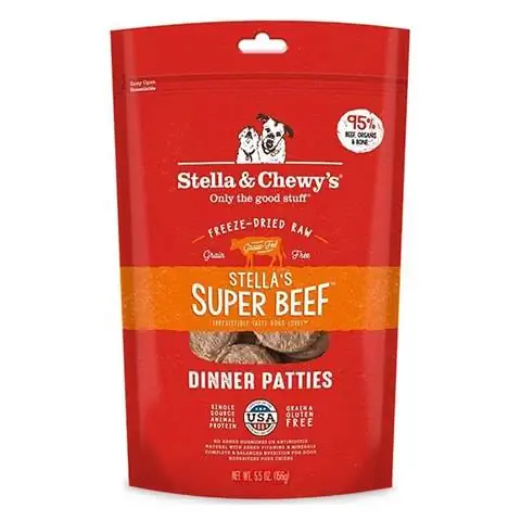 Сублимированные сырые пирожки Stella's Super Beef Dinner Patties Stella &Chewy's