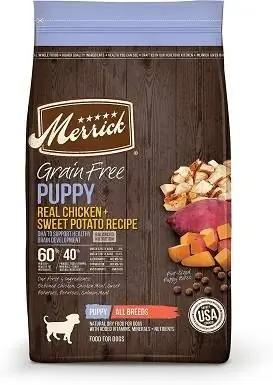 3Merrick Grain-Free Puppy Chicken & Sweet Potato Recipe Trockenfutter für Hunde