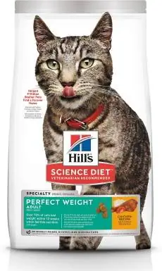 Hill's Science Diet Насанд хүрэгчдийн төгс жинтэй тахианы жор Хуурай муурны хоол