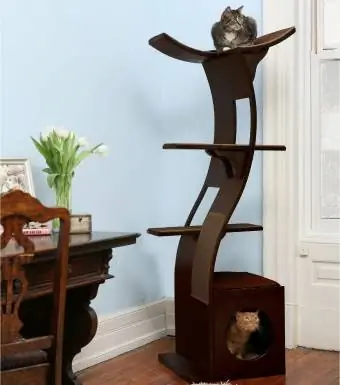 The Rafined Feline Lotus 69-in Microfiber Cat Tree