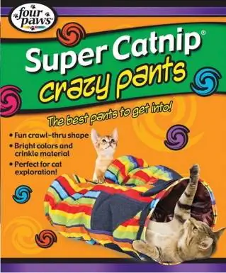 To'rt panjasi Super Catnip Crazy Pants Cat Tunnel Toy