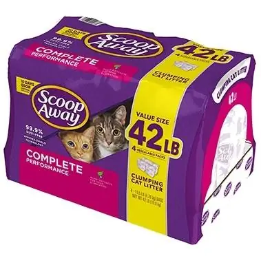 Scoop Away Ua tiav Kev Ua Haujlwm Cat Litter