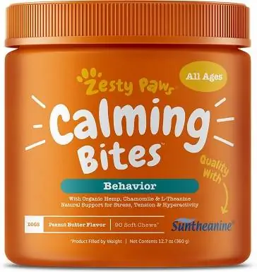 Zesty Paws Stress & Ansiety Calming Bites Suplemento para cães