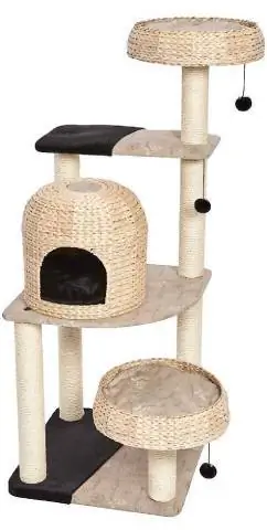 MidWest Feline Nuvo Biscayne 59,75-in Modern Wicker Cat Tree & Condo