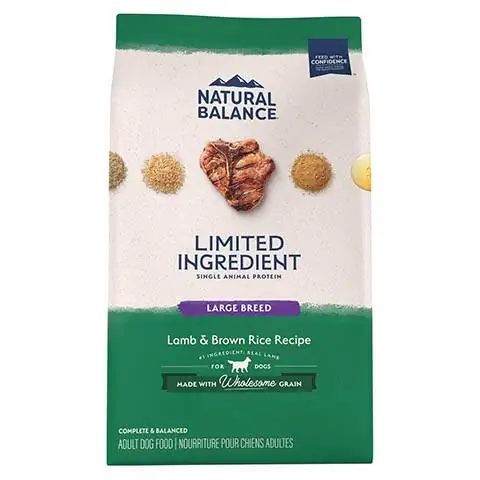 Natural Balance Limited Ingrediente Cordeiro e Arroz Integral