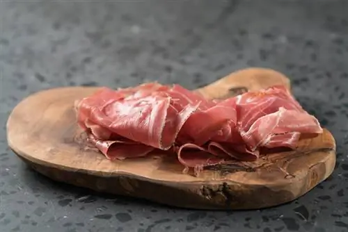 สุนัขกิน Prosciutto ได้ไหม? (สัตวแพทย์ตรวจสอบข้อเท็จจริง & คำถามที่พบบ่อย)