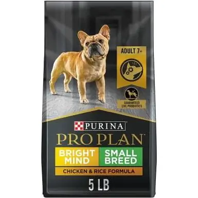 Purina Pro Plan mazo šķirņu senioru suņu barība, Bright Mind 7+ vistas un rīsu formula