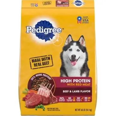 Pedigree suha hrana za odrasle pse s visokim sadržajem proteina s okusom govedine i janjetine