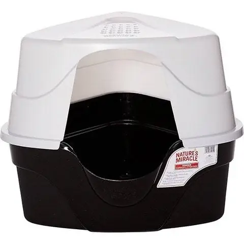 Ang Himala ng Kalikasan Para Lang sa Mga Pusa Advanced Hooded Corner Cat Litter Box