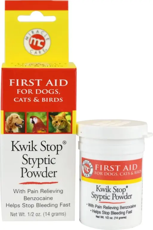 Miracle Care Kwik-Stop Styptic Powder pro psy