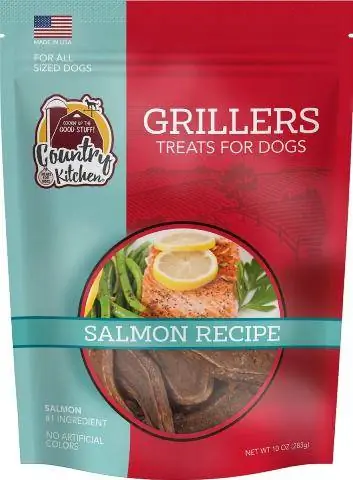 Country Kitchen Salmón Grillers Golosinas para perros