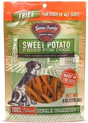 Gaines Family Farmstead Papas fritas dulces para perros sin granos