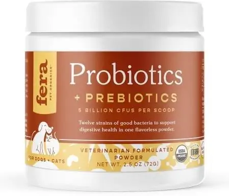 Fera Pet Organics Probiotika med organisk prebiotika